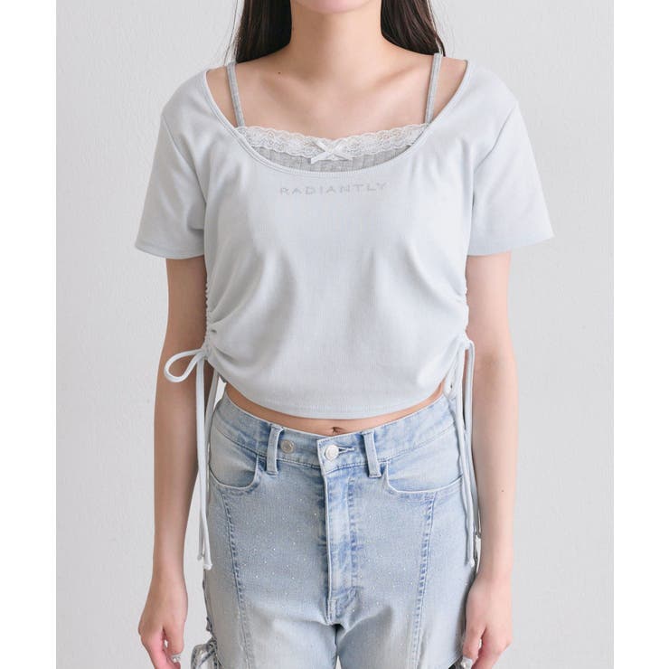 【OLIVE des OLIVE】レイヤード風ドロストTシャツ | NICE CLAUP / OLIVE des OLIVE　OUTLET | 詳細画像32 