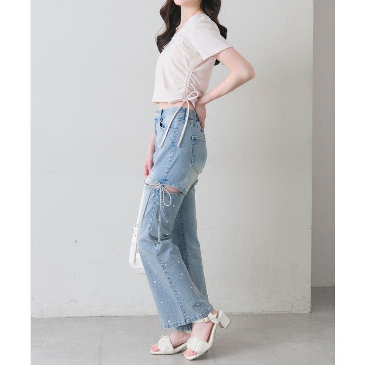 【OLIVE des OLIVE】レイヤード風ドロストTシャツ | NICE CLAUP / OLIVE des OLIVE　OUTLET | 詳細画像14 