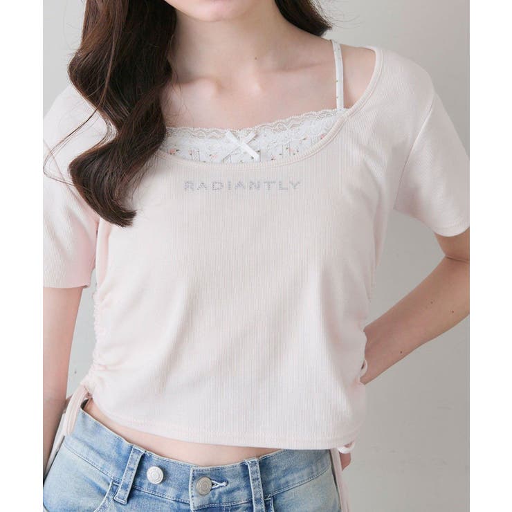 【OLIVE des OLIVE】レイヤード風ドロストTシャツ | NICE CLAUP / OLIVE des OLIVE　OUTLET | 詳細画像11 