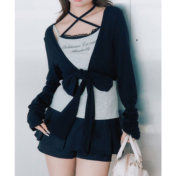 ブラック | 【OLIVE des OLIVE】ウエストリボンアンサンブル | NICE CLAUP / OLIVE des OLIVE　OUTLET