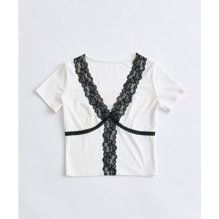 【OLIVE des OLIVE】レース半袖トップス | NICE CLAUP / OLIVE des OLIVE　OUTLET | 詳細画像2 