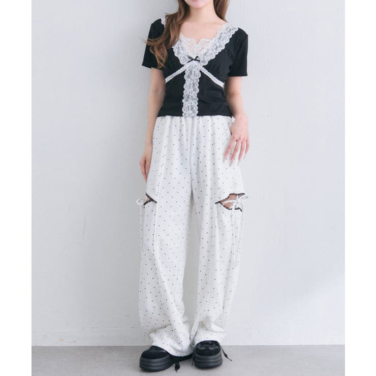 【OLIVE des OLIVE】レース半袖トップス | NICE CLAUP / OLIVE des OLIVE　OUTLET | 詳細画像13 