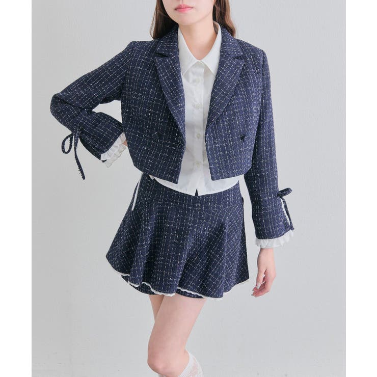 【OLIVE des OLIVE】レース衿ショート丈テーラードジャケット | NICE CLAUP / OLIVE des OLIVE　OUTLET | 詳細画像25 