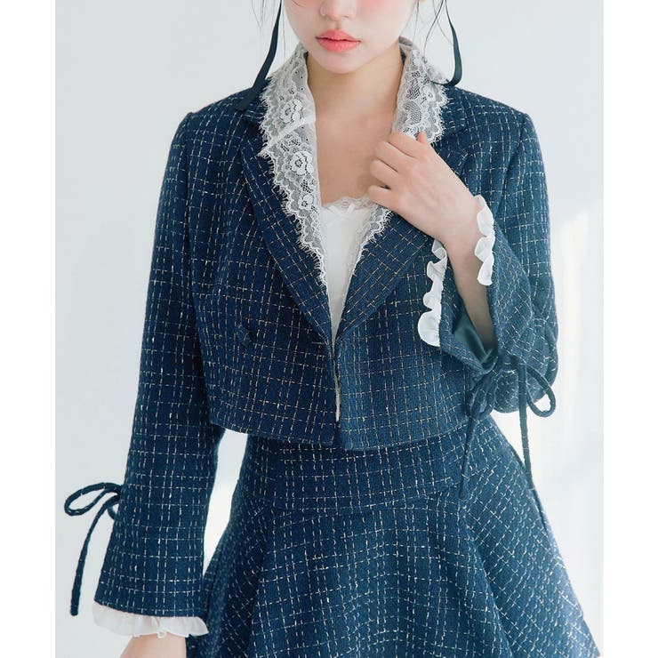 【OLIVE des OLIVE】レース衿ショート丈テーラードジャケット | NICE CLAUP / OLIVE des OLIVE　OUTLET | 詳細画像20 
