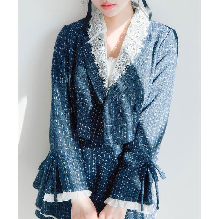 【OLIVE des OLIVE】レース衿ショート丈テーラードジャケット | NICE CLAUP / OLIVE des OLIVE　OUTLET | 詳細画像22 