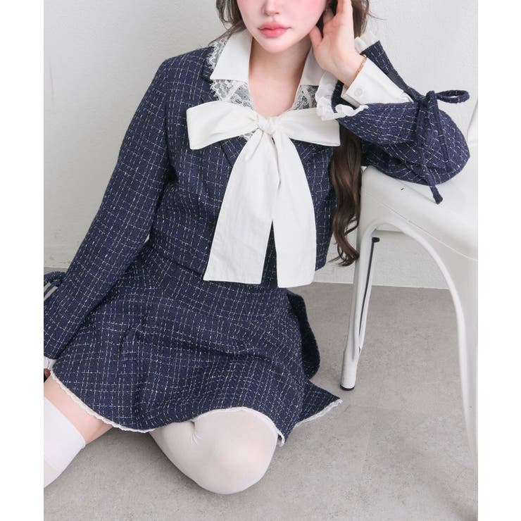 【OLIVE des OLIVE】レース衿ショート丈テーラードジャケット | NICE CLAUP / OLIVE des OLIVE　OUTLET | 詳細画像24 