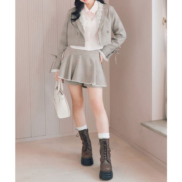【OLIVE des OLIVE】レース衿ショート丈テーラードジャケット | NICE CLAUP / OLIVE des OLIVE　OUTLET | 詳細画像12 