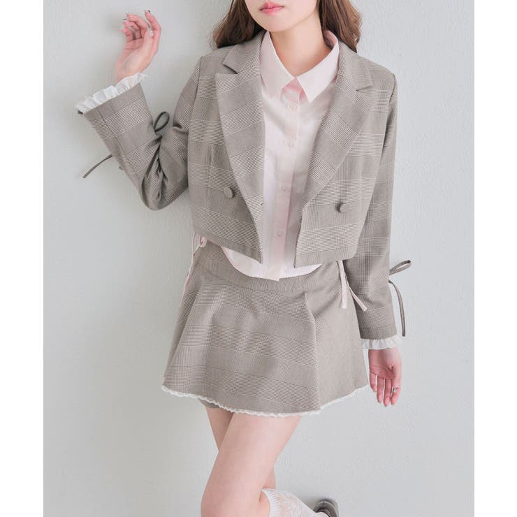 【OLIVE des OLIVE】レース衿ショート丈テーラードジャケット | NICE CLAUP / OLIVE des OLIVE　OUTLET | 詳細画像5 