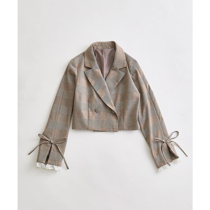 【OLIVE des OLIVE】レース衿ショート丈テーラードジャケット | NICE CLAUP / OLIVE des OLIVE　OUTLET | 詳細画像3 