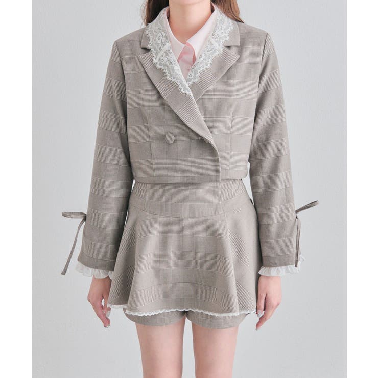 【OLIVE des OLIVE】レース衿ショート丈テーラードジャケット | NICE CLAUP / OLIVE des OLIVE　OUTLET | 詳細画像27 
