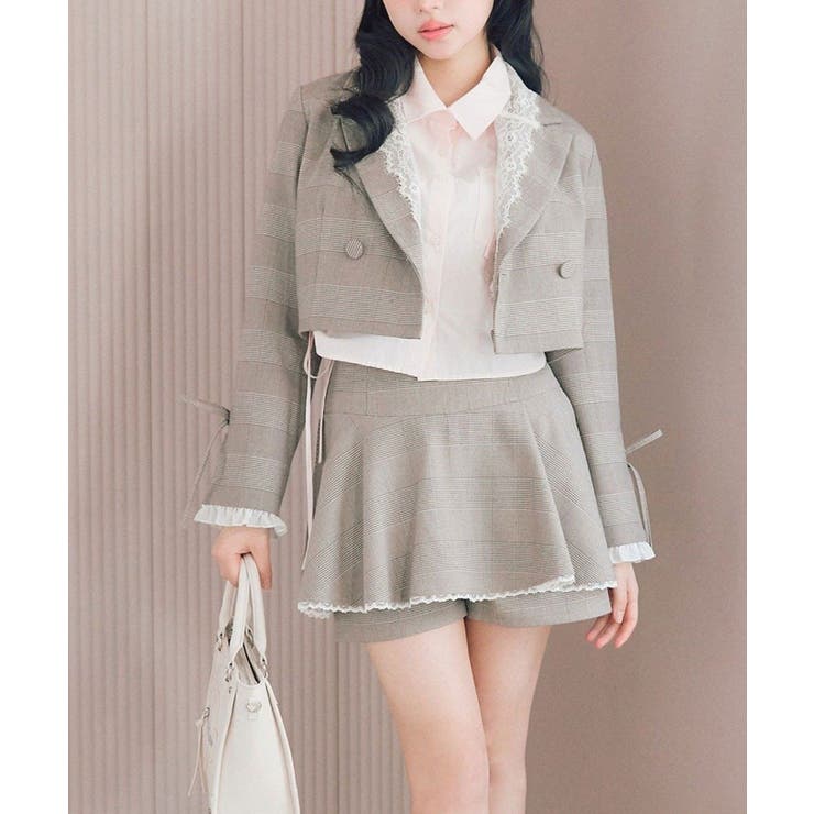 【OLIVE des OLIVE】レース衿ショート丈テーラードジャケット | NICE CLAUP / OLIVE des OLIVE　OUTLET | 詳細画像7 