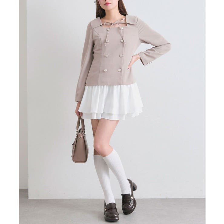 【OLIVE des OLIVE】異素材ドッキングワンピース | NICE CLAUP / OLIVE des OLIVE　OUTLET | 詳細画像10 