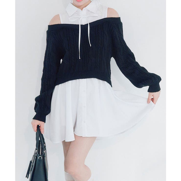 【OLIVE des OLIVE】肩あきドッキングワンピ | NICE CLAUP / OLIVE des OLIVE　OUTLET | 詳細画像26 