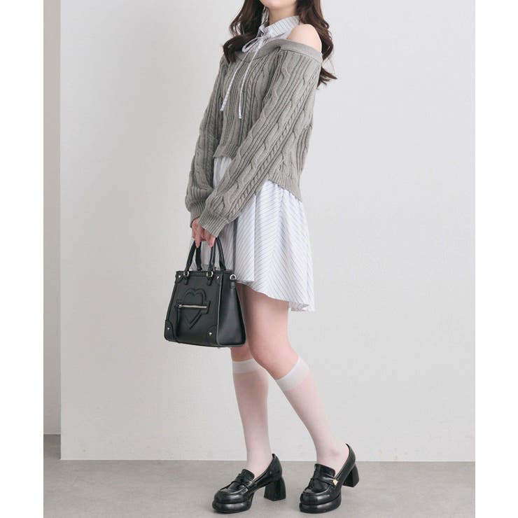 【OLIVE des OLIVE】肩あきドッキングワンピ | NICE CLAUP / OLIVE des OLIVE　OUTLET | 詳細画像8 