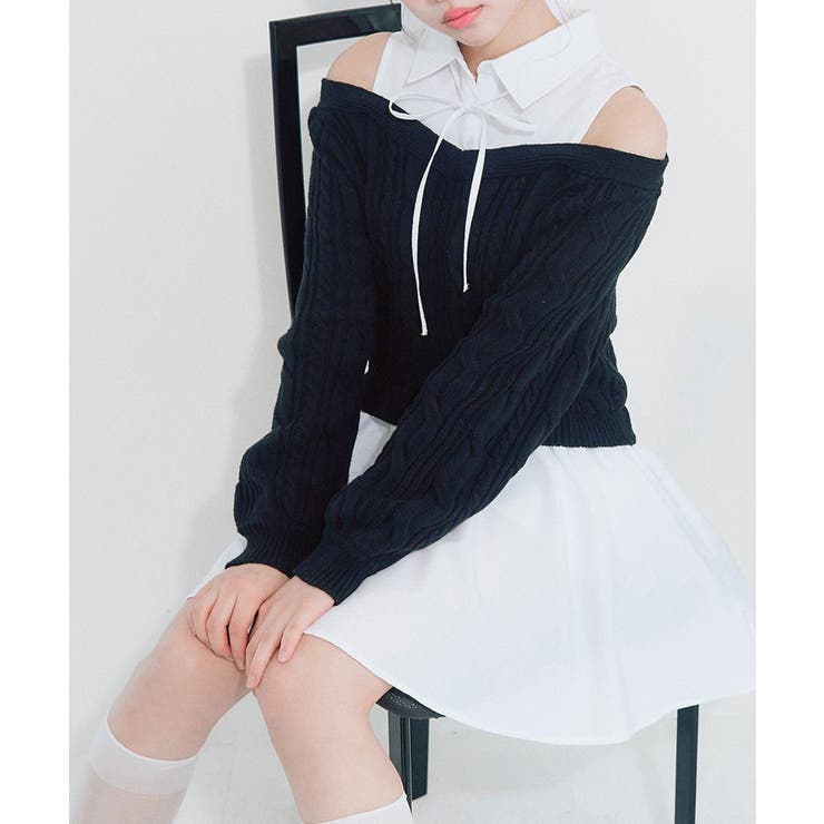 【OLIVE des OLIVE】肩あきドッキングワンピ | NICE CLAUP / OLIVE des OLIVE　OUTLET | 詳細画像11 