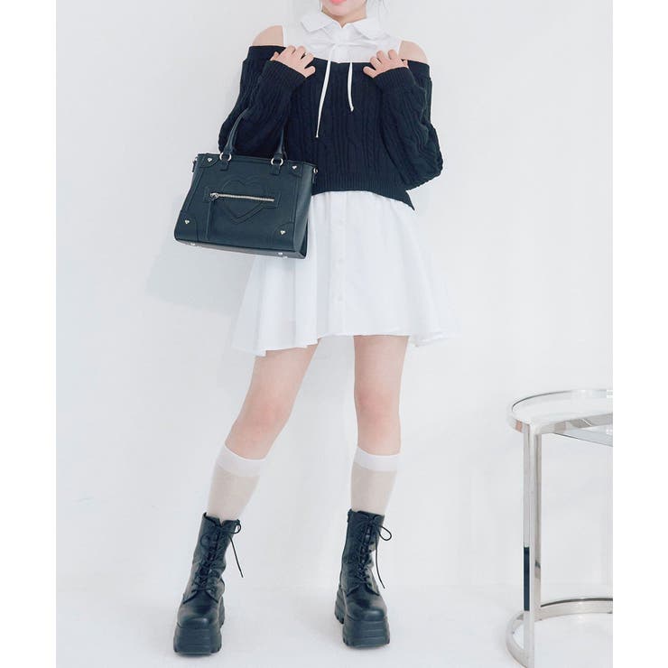 【OLIVE des OLIVE】肩あきドッキングワンピ | NICE CLAUP / OLIVE des OLIVE　OUTLET | 詳細画像14 