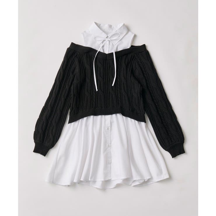 【OLIVE des OLIVE】肩あきドッキングワンピ | NICE CLAUP / OLIVE des OLIVE　OUTLET | 詳細画像10 