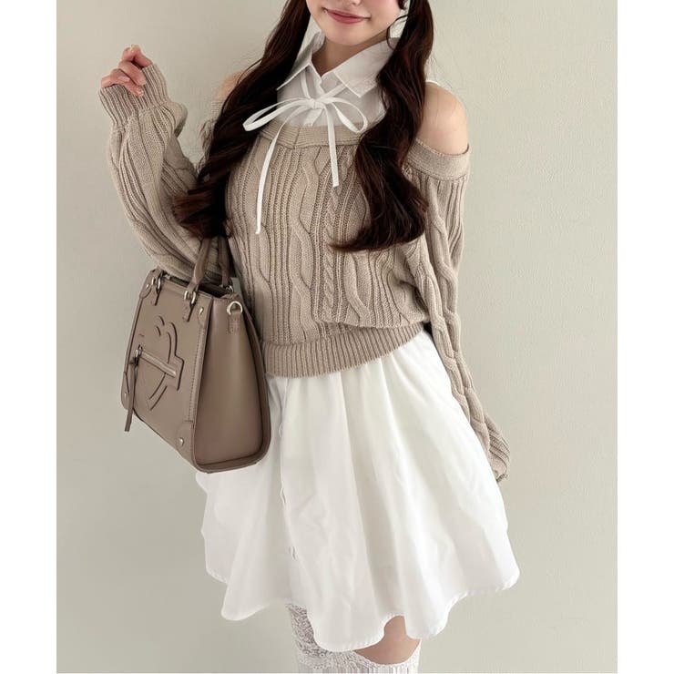 【OLIVE des OLIVE】肩あきドッキングワンピ | NICE CLAUP / OLIVE des OLIVE　OUTLET | 詳細画像27 