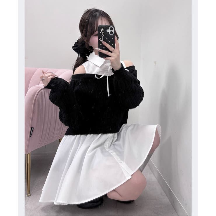 【OLIVE des OLIVE】肩あきドッキングワンピ | NICE CLAUP / OLIVE des OLIVE　OUTLET | 詳細画像30 