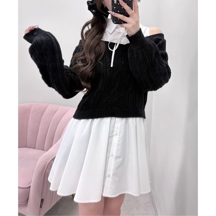 【OLIVE des OLIVE】肩あきドッキングワンピ | NICE CLAUP / OLIVE des OLIVE　OUTLET | 詳細画像31 