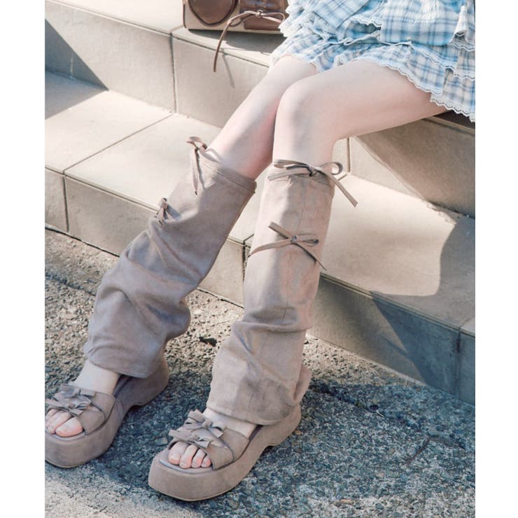 【OLIVE des OLIVE】【取り外し可能】カバー付きリボンサンダル | NICE CLAUP / OLIVE des OLIVE　OUTLET | 詳細画像1 