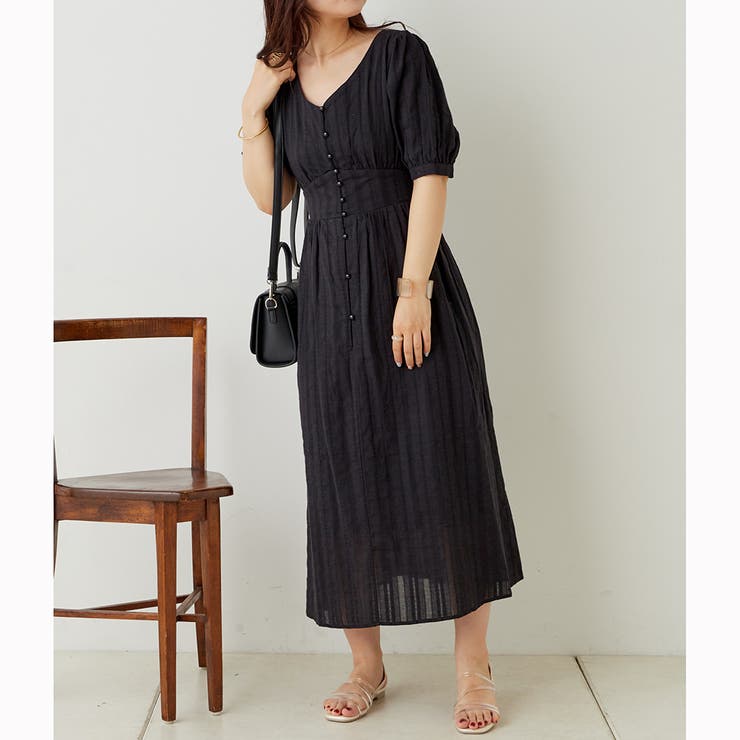 夏バージョン カラミvネックワンピース 品番 Nclw Nice Claup Outlet ナイスクラップ アウトレット のレディースファッション通販 Shoplist ショップリスト