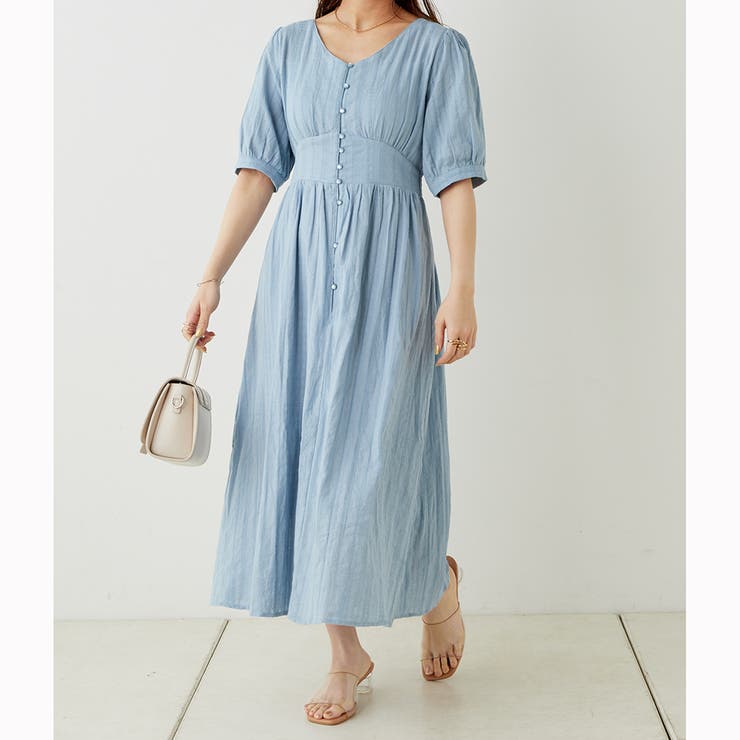 夏バージョン カラミvネックワンピース 品番 Nclw Nice Claup Outlet ナイスクラップ アウトレット のレディースファッション通販 Shoplist ショップリスト