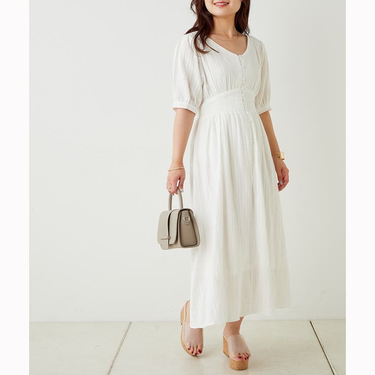 夏バージョン カラミvネックワンピース 品番 Nclw Nice Claup Outlet ナイスクラップ アウトレット のレディースファッション通販 Shoplist ショップリスト