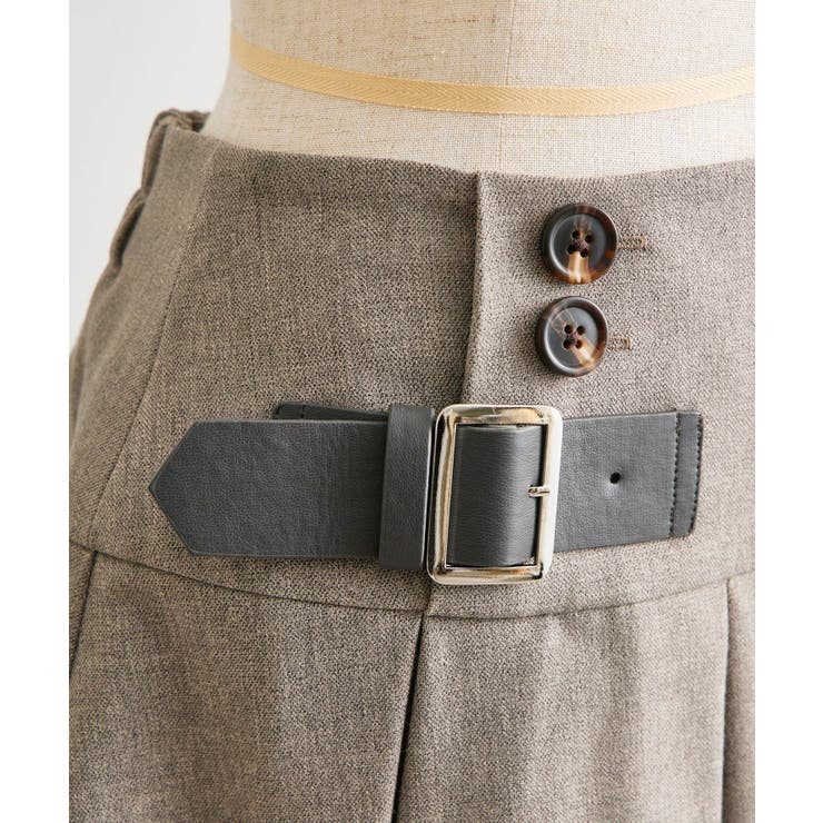 【Belle Charme】Side Belt Plests Skirt | NICE CLAUP / OLIVE des OLIVE　OUTLET | 詳細画像19 
