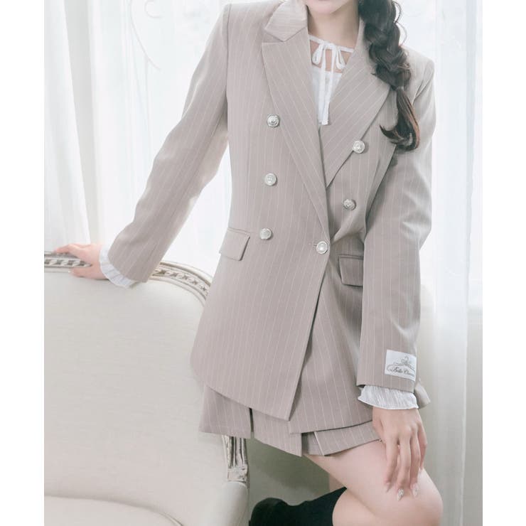 ベージュ系 | 【Belle Charme】Side Belt Plests Skirt | NICE CLAUP / OLIVE des OLIVE　OUTLET
