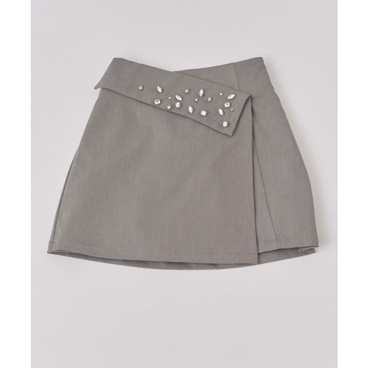 【Belle Charme】ビジューボックスミニスカート | NICE CLAUP / OLIVE des OLIVE　OUTLET | 詳細画像2 