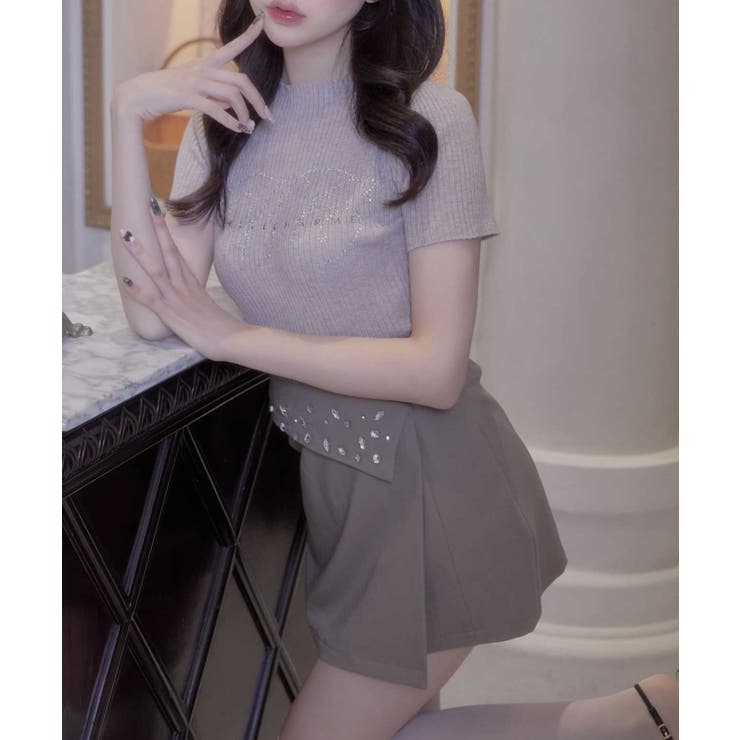 【Belle Charme】ビジューボックスミニスカート | NICE CLAUP / OLIVE des OLIVE　OUTLET | 詳細画像11 