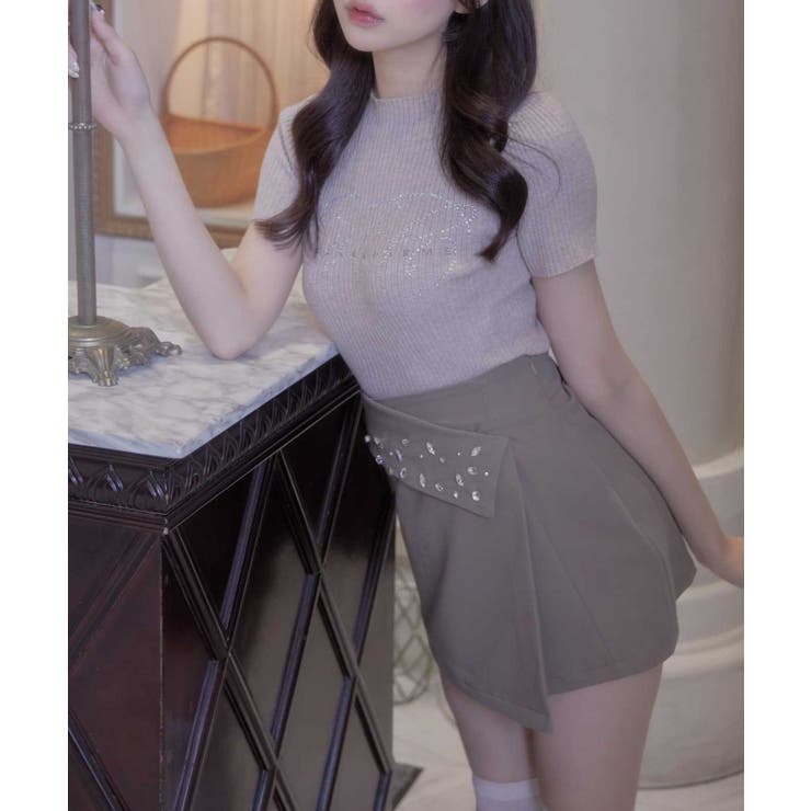 【Belle Charme】ビジューボックスミニスカート | NICE CLAUP / OLIVE des OLIVE　OUTLET | 詳細画像13 
