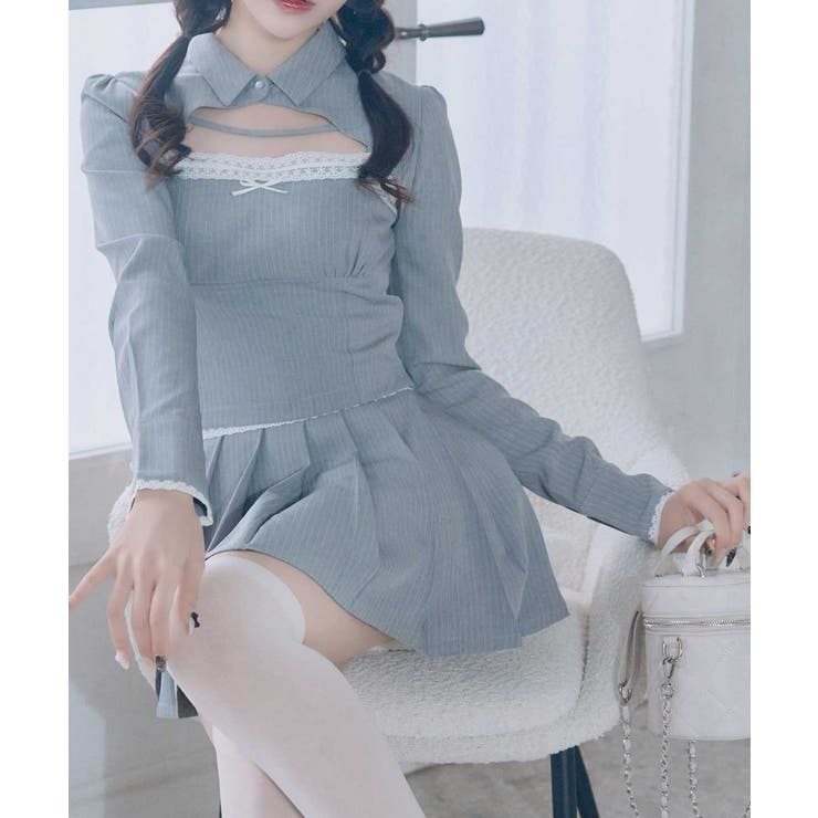 【Belle Charme】レースプリーツミニスカート | NICE CLAUP / OLIVE des OLIVE　OUTLET | 詳細画像2 