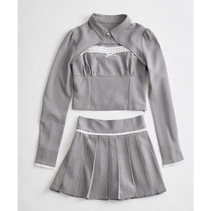 【Belle Charme】レースプリーツミニスカート | NICE CLAUP / OLIVE des OLIVE　OUTLET | 詳細画像13 
