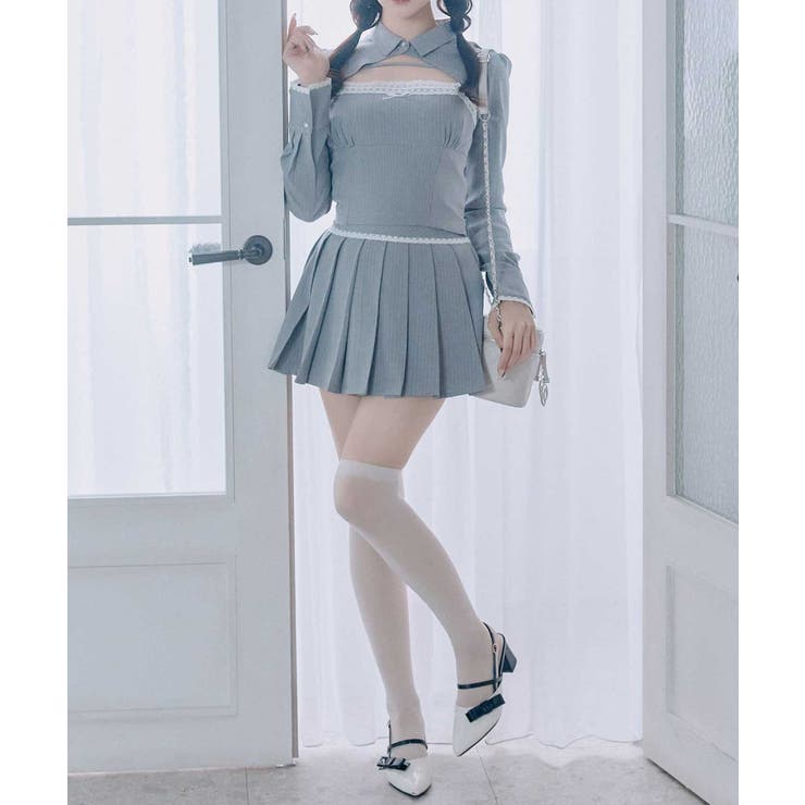 【Belle Charme】レースプリーツミニスカート | NICE CLAUP / OLIVE des OLIVE　OUTLET | 詳細画像15 