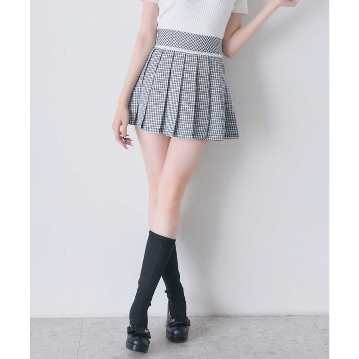 チェック | 【Belle Charme】レースプリーツミニスカート | NICE CLAUP / OLIVE des OLIVE　OUTLET