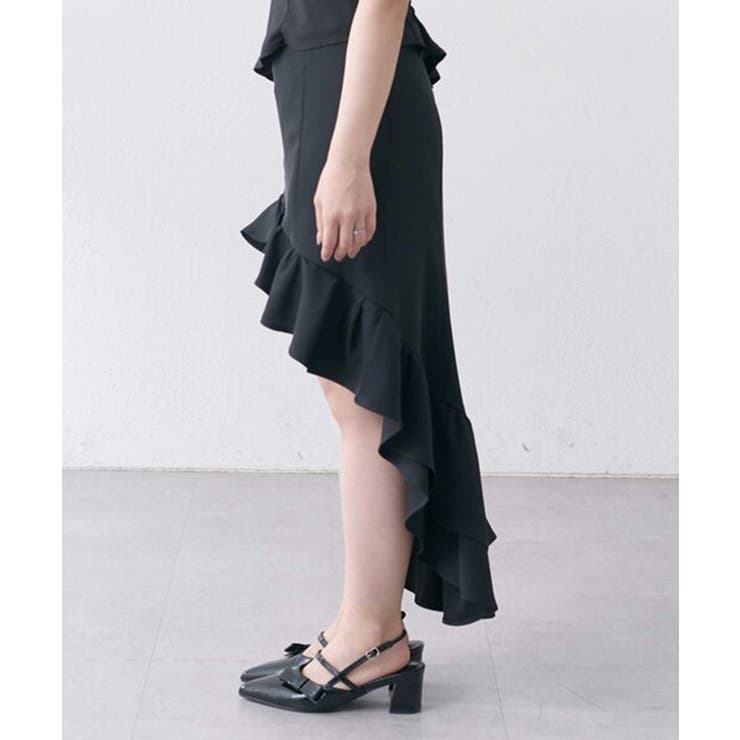 【Belle Charme】アシンメトリーフリルスカート | NICE CLAUP / OLIVE des OLIVE　OUTLET | 詳細画像8 