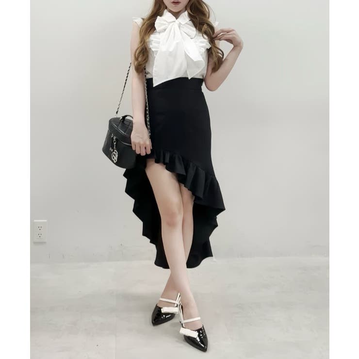 【Belle Charme】アシンメトリーフリルスカート | NICE CLAUP / OLIVE des OLIVE　OUTLET | 詳細画像15 