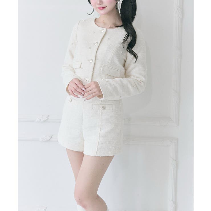 Belle Charme】Double Button[品番：NCLW0018381]｜NICE CLAUP / OLIVE 