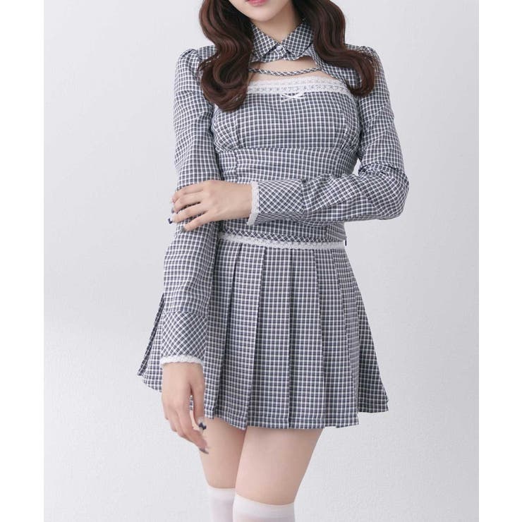 チェック | 【Belle Charme】シャツビスチェセット | NICE CLAUP / OLIVE des OLIVE　OUTLET