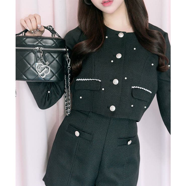 Belle Charme】Pearl Tweed Jacket[品番：NCLW0018383]｜NICE CLAUP