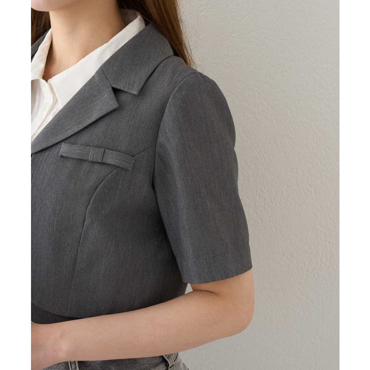 【Belle Charme】ミニリボンショートスリーブジャケット | NICE CLAUP / OLIVE des OLIVE　OUTLET | 詳細画像12 