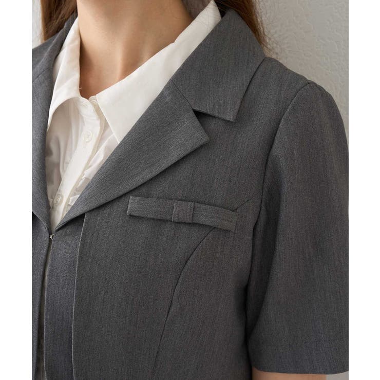 【Belle Charme】ミニリボンショートスリーブジャケット | NICE CLAUP / OLIVE des OLIVE　OUTLET | 詳細画像13 