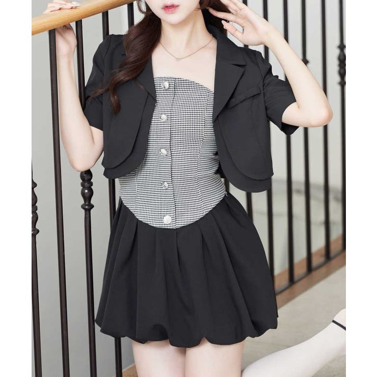 【Belle Charme】ミニリボンショートスリーブジャケット | NICE CLAUP / OLIVE des OLIVE　OUTLET | 詳細画像8 