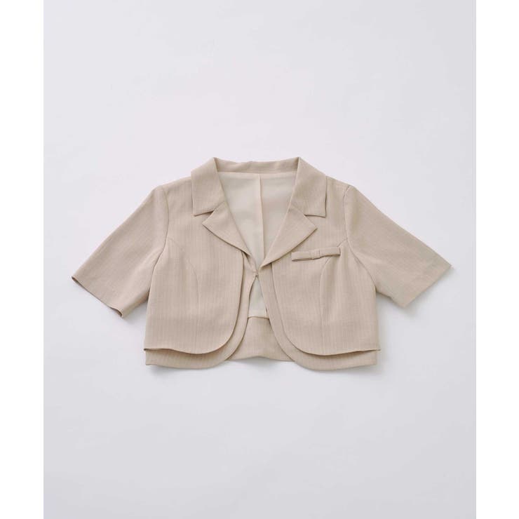【Belle Charme】ミニリボンショートスリーブジャケット | NICE CLAUP / OLIVE des OLIVE　OUTLET | 詳細画像2 