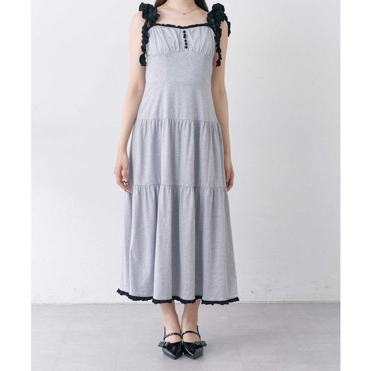 【Belle Charme】ソフトフリルキャミロングワンピ | NICE CLAUP / OLIVE des OLIVE　OUTLET | 詳細画像9 