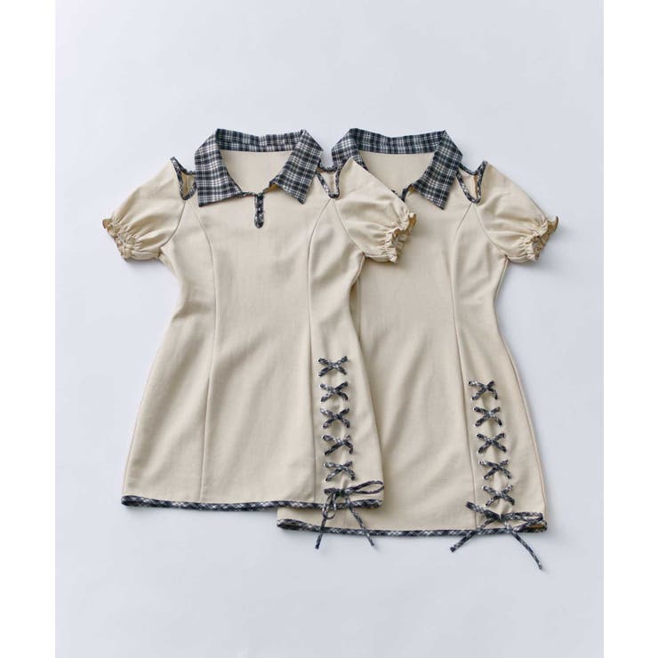 【Belle Charme】レースアップポロミニワンピース | NICE CLAUP / OLIVE des OLIVE　OUTLET | 詳細画像18 