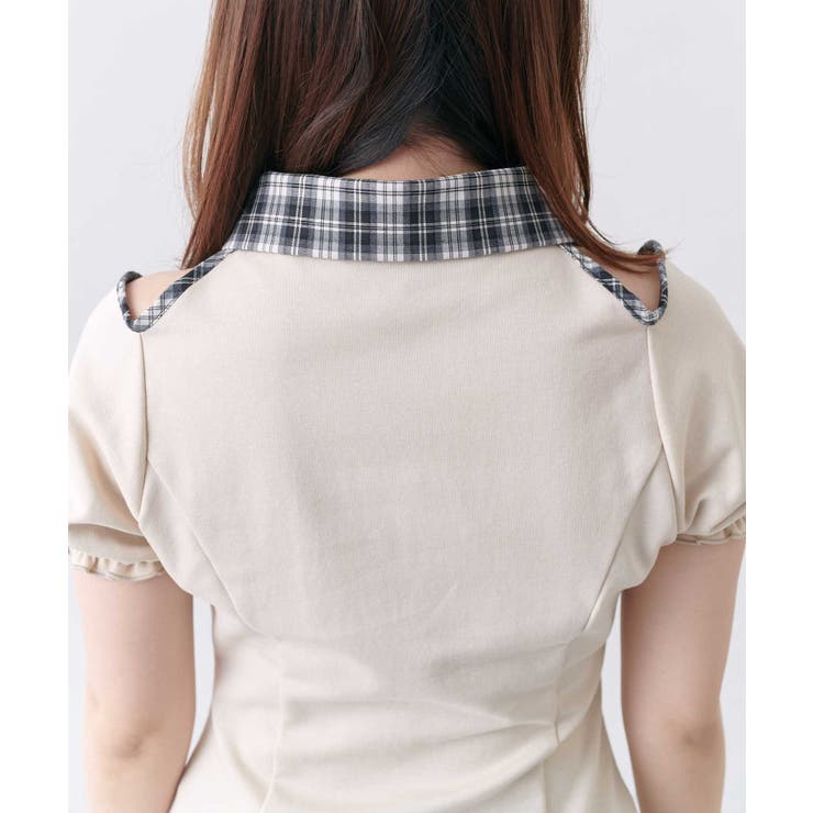 【Belle Charme】レースアップポロミニワンピース | NICE CLAUP / OLIVE des OLIVE　OUTLET | 詳細画像14 