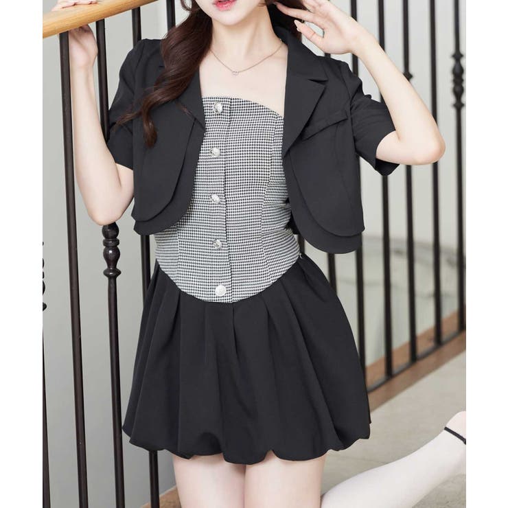 【Belle Charme】ベアトップワンピース&タイセット | NICE CLAUP / OLIVE des OLIVE　OUTLET | 詳細画像6 